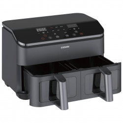 Cosori Dual Basket CAF-R901-AEU Hot Air Double Fryer, 1750 W, 8.5 L, 8 Programs, Timer, Touch Screen, Black
