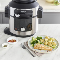 Ninja Foodi OL750EU, 1760W, 7,5 l, 3 üzemmód, 14 program, SmartLid, Inox/Fekete