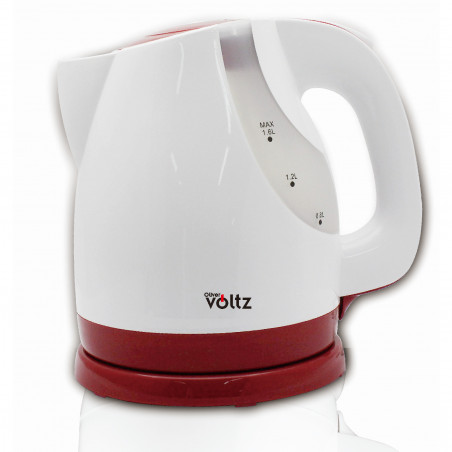 Oliver Voltz OV51230V Electric Kettle, 2200W, 1.6 L, Built-in Heating Element, White/Red