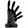 Oliver Voltz OV51633I5 Knife Set, 6 pieces, Marble finish, Stand, Black
