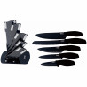 Oliver Voltz OV51633I5 Knife Set, 6 pieces, Marble finish, Stand, Black