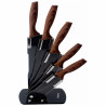 Oliver Voltz OV51633J5 Knife Set, 6 pieces, Marble Finish, Stand, Gray/Brown