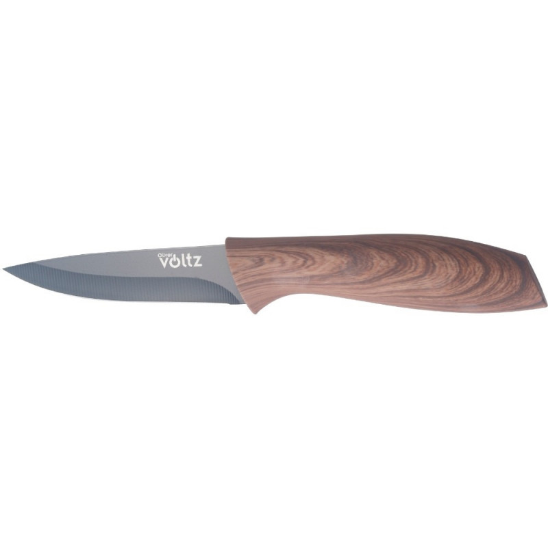 Cutit de curatat Oliver Voltz OV51633WP, 8.9 cm, Maner ergonom, Maro