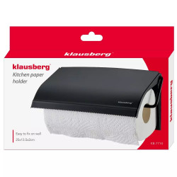 Поставка за кухненска хартия Klausberg KB 7714, 13.5x25 см, Неръждаема стомана, Черен