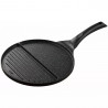 Klausberg KH 1364 Double-Zone Frying Pan, 27 cm, Grill, Induction, Non-stick Marble Coating, Black