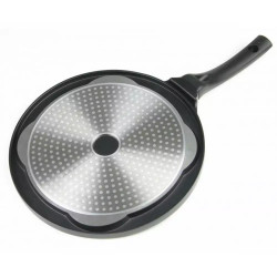 Klausberg KH 1364 Double-Zone Frying Pan, 27 cm, Grill, Induction, Non-stick Marble Coating, Black