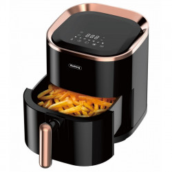 Friteuza cu aer cald AirFryer Rosberg R51980Z, 1200W, 3.5 L, 7 programe, Timer, Negru/Auriu