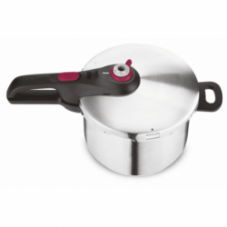 Χύτρα ταχύτητας Tefal P2530750, 6 l, Ένδειξη πίεσης, Αυτόματη βαλβίδα ασφαλείας, Επαγωγική, Ανοξείδωτο