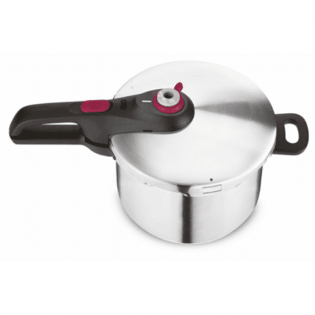 Χύτρα ταχύτητας Tefal P2530750, 6 l, Ένδειξη πίεσης, Αυτόματη βαλβίδα ασφαλείας, Επαγωγική, Ανοξείδωτο