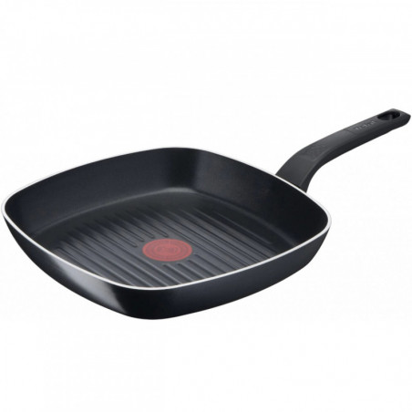 Грил Тиган Tefal B5674053, 26 см, Титаниево покритие, Diffusion дъно, Thermo-Signal, Thermo-Spot, Черен