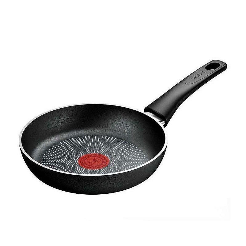 Tigaie Tefal C2920453 Force, 24 cm, Acoperire antiaderenta, Thermo-signal, Thermo-Fusion, Inductie, Negru