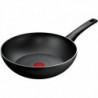 Τηγάνι Tefal Wok C2921953 Force, 28 cm, Αντικολλητική επίστρωση, Thermo-Fusion, Επαγωγή, Μαύρο