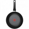 Τηγάνι Tefal Wok C2921953 Force, 28 cm, Αντικολλητική επίστρωση, Thermo-Fusion, Επαγωγή, Μαύρο