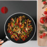 Τηγάνι Tefal Wok C2921953 Force, 28 cm, Αντικολλητική επίστρωση, Thermo-Fusion, Επαγωγή, Μαύρο