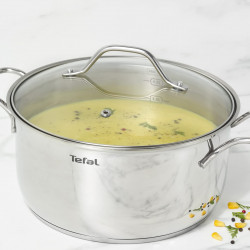 Комплект тенджери Tefal B864S734, 7 части, Вътрешна мерителна скала, Индукция, Инокс