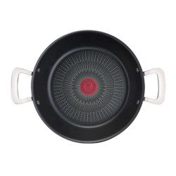 Tigaie wok Tefal G2557172 SHAL26CV M UNLIMITED, 26 cm, Capac, Acoperire antiaderenta, Thermo-Signal, Inductie, Negru