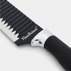 HausRoland HR010-1 Knife Set, 6 pieces, Peeler and Scissors, Black