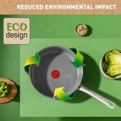 Tefal C4240743 Renew+ Frying Pan, 30 cm, Non-stick coating, Thermo-signal, Thermo-Fusion, Induction, Gray