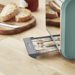 Toaster Swan ST14610GREN, 900 W, 2 felii, 6 niveluri, Tava firimituri, Dezghetare, Verde