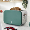 Swan ST14610GREN Toaster, 900 W, 2-slice, 6 settings, Crumb tray, Defrost, Green
