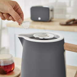 Swan SK14610GRYN Electric Kettle, 3000W, 1.7L, Stainless Steel, Washable Filter, Gray