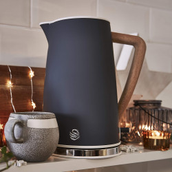 Swan SK14610GRYN Electric Kettle, 3000W, 1.7L, Stainless Steel, Washable Filter, Gray
