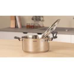 Oala Tefal G7124645 DAILY COOK, 24 cm, 4,5 l, termorezistent, inducție, fără PFOA, Inox