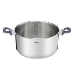 Tefal G7124645 DAILY COOK Saucepan, 24 cm, 4.5 L, Thermo-Spot, Induction-compatible, PFOA-free, Stainless Steel