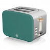 Swan ST14610GREN Toaster, 900 W, 2-slice, 6 settings, Crumb tray, Defrost, Green