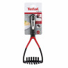 Преса за пюре Tefal K2071214, Силиконово покритие, Топлоустойчив до 230 C, Извит дизайн, Без PFOA, Черен/червен