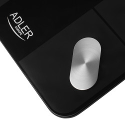 Adler AD 8186 Scale, SMART Tuya, Up to 180 kg, LED Display, 3 x AAA Batteries, Black