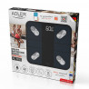 Кантар Adler AD 8186, До 180 кг, LED дисплей, 18 параметри, Tuya Smart, 3 x ААА, Черен