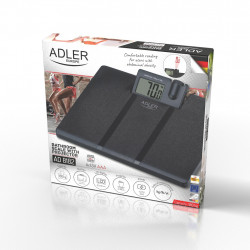 Adler AD 8182 Scale, Up to 180 kg, Projector, LCD Display, 4 x AAA Batteries, Black