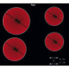 Whirlpool AKT 8090/NE Built-In Ceramic Cooktop, 6200W, 4 zones, 9 power levels, Residual Heat Indicators, Timer, Black