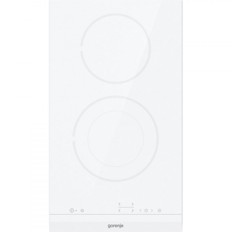 Κεραμική ενσωματωμένη εστία Gorenje ECT322WCSC, 2900W, 2 ζώνες, 8 επίπεδα, StopGo, StayWarm, Λευκό