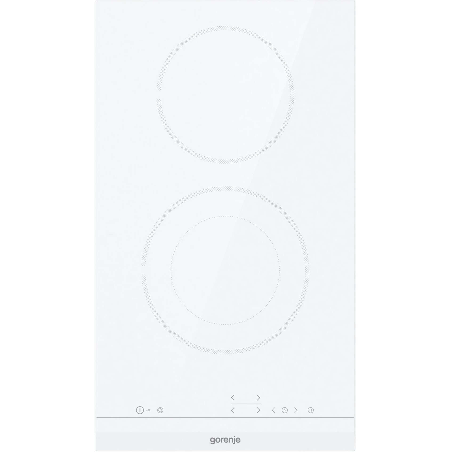 Керамичен плот за вграждане Gorenje ECT322WCSC, 2900W, 2 зони, 8 степени, StopGo, StayWarm, Бял