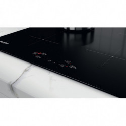 Whirlpool WS Q2160 NE Built-In Ceramic Cooktop, 7200W, 4 6th Sense Zones, 9 Settings, Timer, Induction, Black