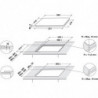 Plita vitroceramica cu inductie incorporabila Whirlpool WS Q2160 NE, 7200W, 4 zone 6th Sense, 9 trepte, Timer, Negru