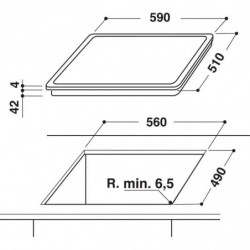 Plita vitroceramica incorporabila Hotpoint-Ariston HR 603X/1, 4500W, 4 zone, 9 trepte, Timer, Electrica, Negru