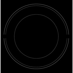 Hotpoint-Ariston HRD 5030 B Built-In Ceramic Cooktop, 2900W, 2 zones, 9 settings, Electric, Black