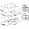 Plita vitroceramica cu inductie incorporabila Whirlpool WL B4060 CPNE, 7200W, 4 zone, 9 grade, 6-Th Sense, FlexiCook, Negru