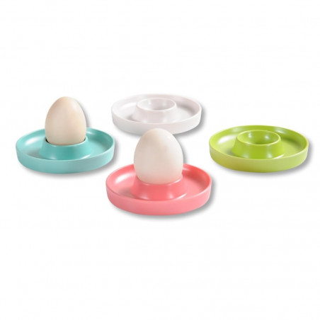 Set of 4 Kesper 41165 Egg Coasters, 10x2 cm, Melamine, Multicolor
