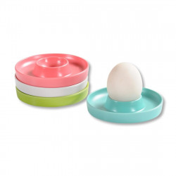 Set of 4 Kesper 41165 Egg Coasters, 10x2 cm, Melamine, Multicolor
