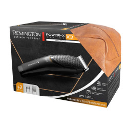Remington Power X3 HC3000GP Hair Clipper, Up to 40 minutes of battery life, Stainless steel blades, USB, Accessories, Black