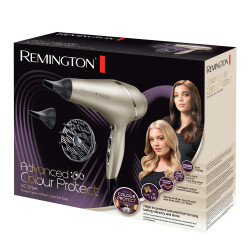 Πιστολάκι Remington Advanced Colour Protect AC8605, 2300 W, 2 ταχύτητες, 3 ρυθμίσεις θερμοκρασίας, Cool shot, Αξεσουάρ, Ροζ