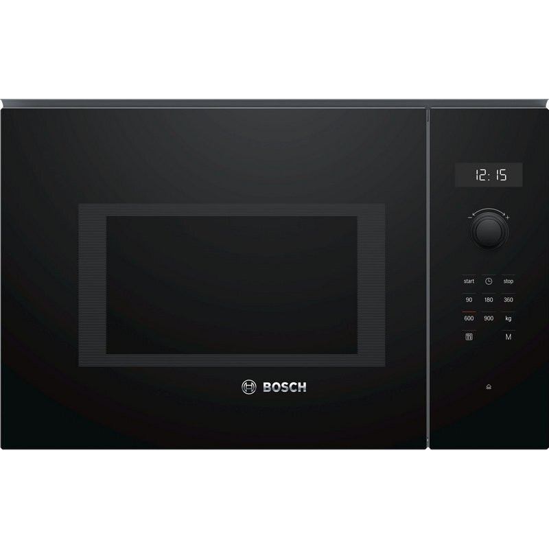 Bosch BFL554MB0 Built-In Microwave Oven, 25 L, 1450 W, 7 Programs, LED Display, Memory Function, Black