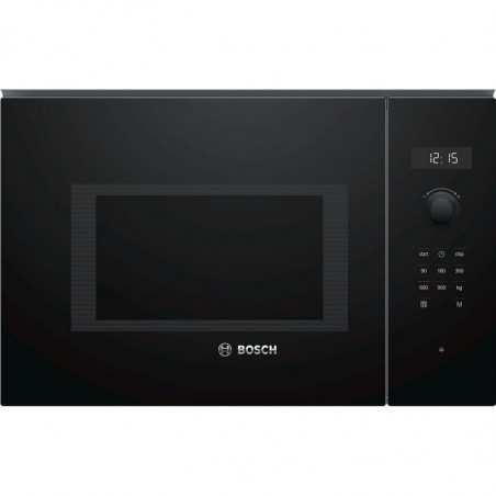 Bosch BFL554MB0 Built-In Microwave Oven, 25 L, 1450 W, 7 Programs, LED Display, Memory Function, Black