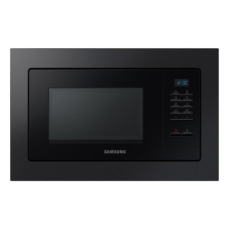 Samsung MG23A7013CA/OL Built-in Microwave Oven, 1100 W, 6 power levels, 23 L, Grill, Defrost, Ceramic coating, Keep Warm, Black