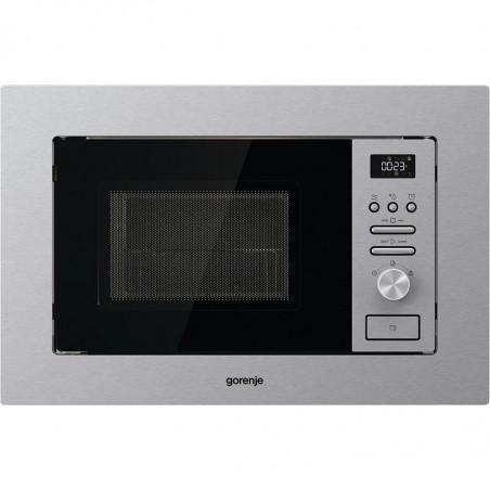 Gorenje BM201AG1X Built-in Microwave Oven, 20 L, 1000 W, Grill, Automatic Programs, AquaClean, Silver