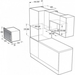 Вградена микровълнова фурна Gorenje BM201AG1X , Електронно , 20